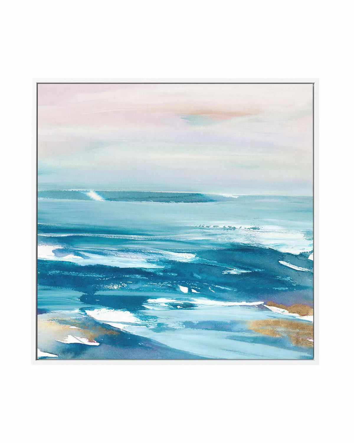 Crashing Blue Waves | Framed Canvas Art Print from Olive et Oriel where you can shop wallpaper and artworks online