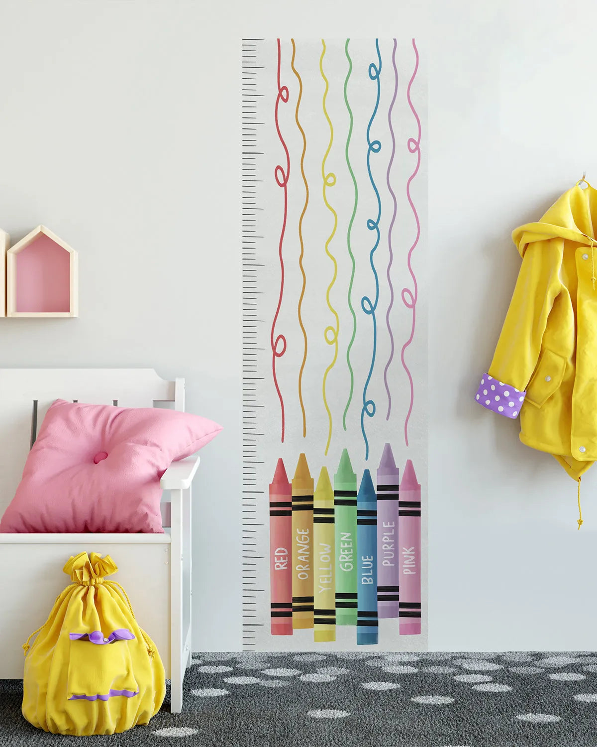 Crayon Fun Height Chart Decal from Olive et Oriel where you can shop wallpaper and artworks online