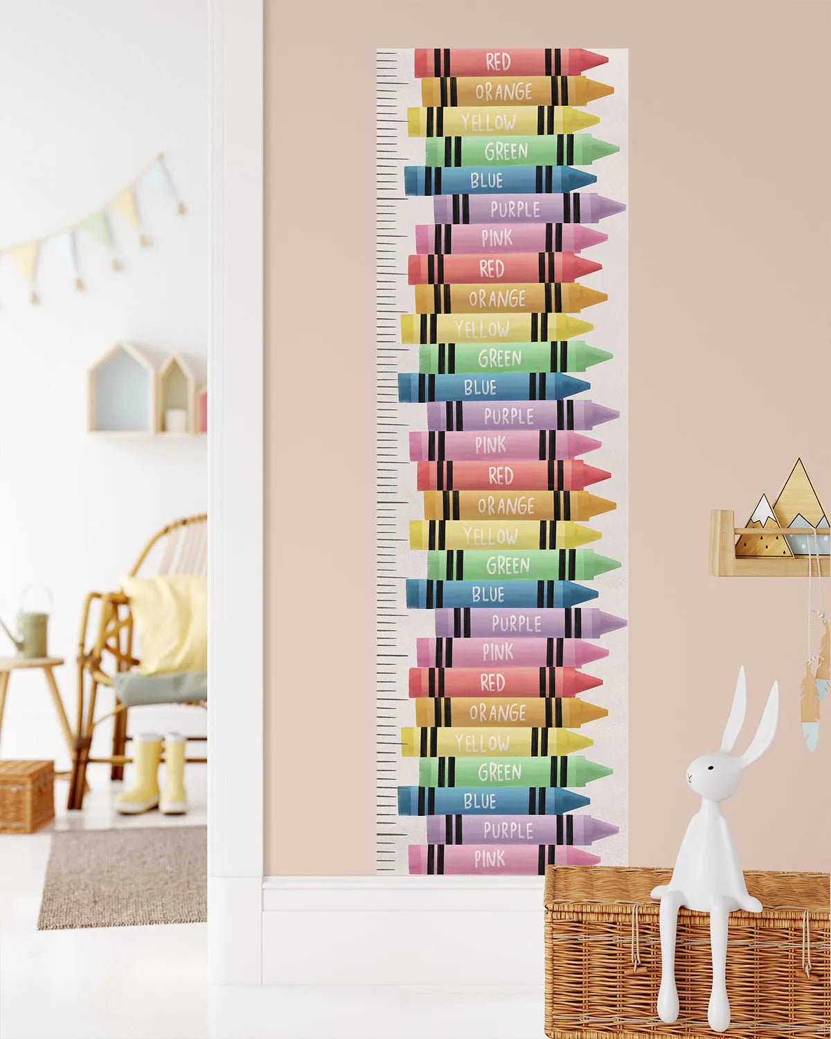 Crayon Stack Height Chart Decal from Olive et Oriel where you can shop wallpaper and artworks online