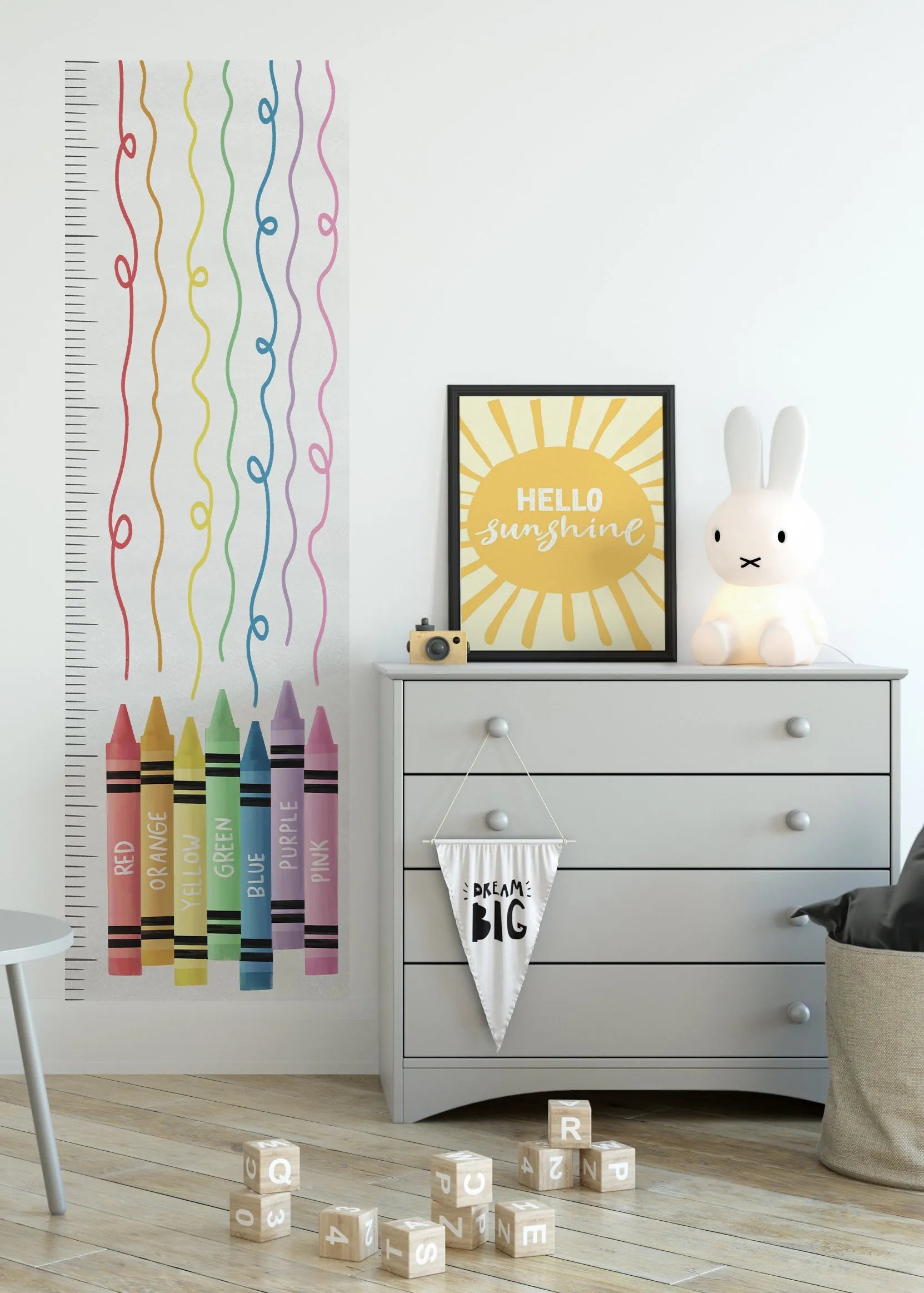 Crayon Fun Height Chart Decal from Olive et Oriel where you can shop wallpaper and artworks online