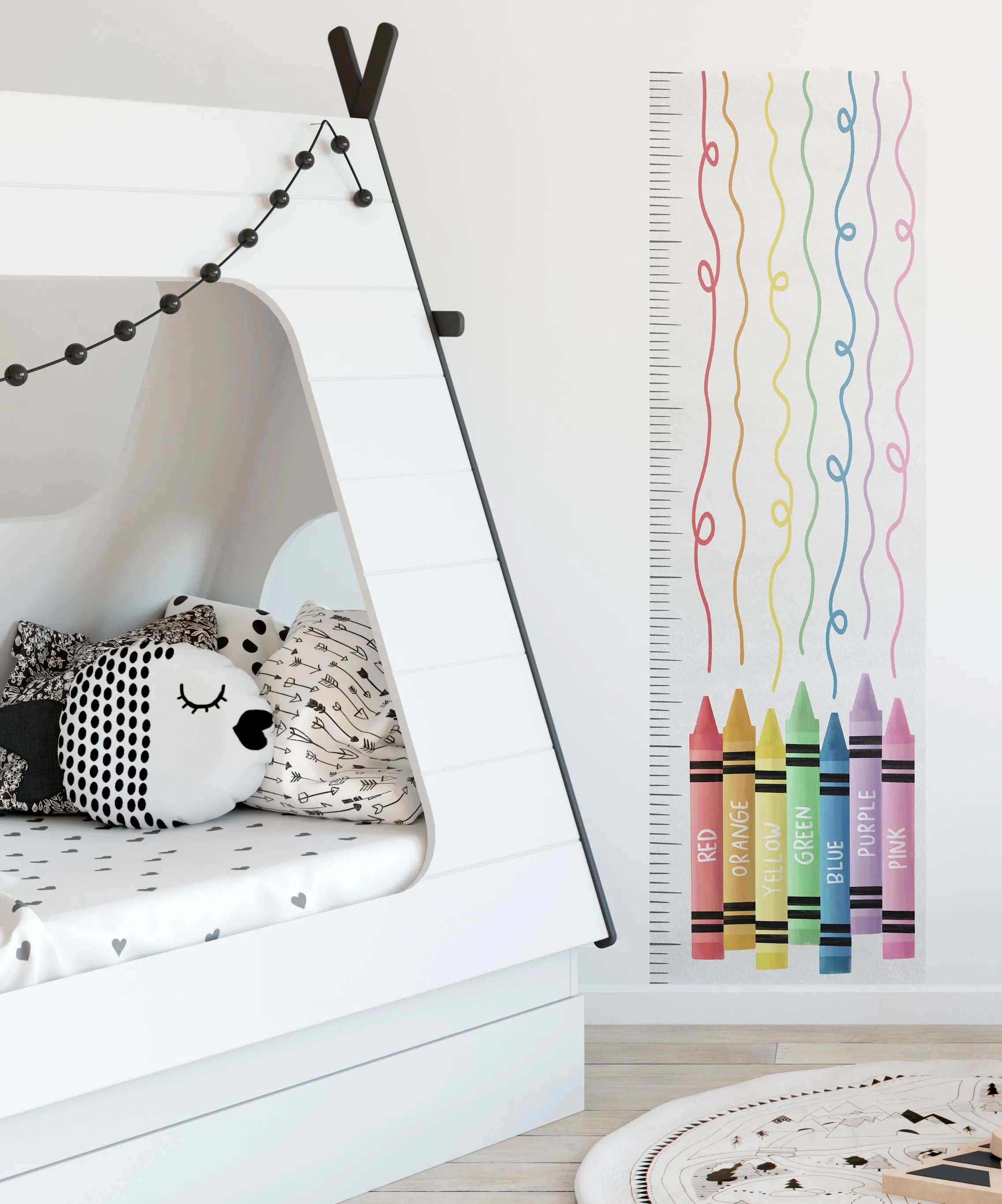 Crayon Fun Height Chart Decal from Olive et Oriel where you can shop wallpaper and artworks online