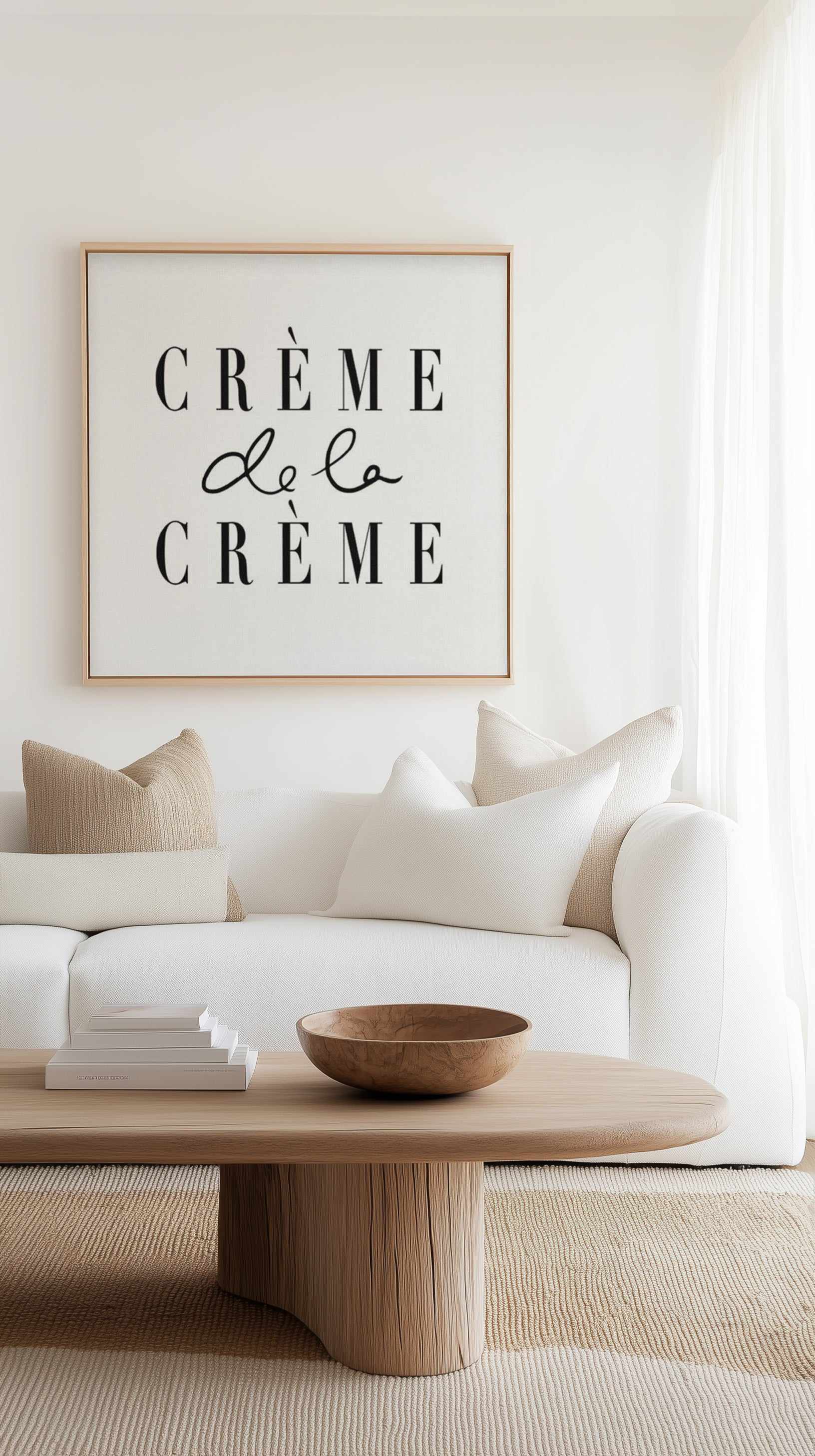 Creme de la Creme SQ | Framed Canvas Art Print