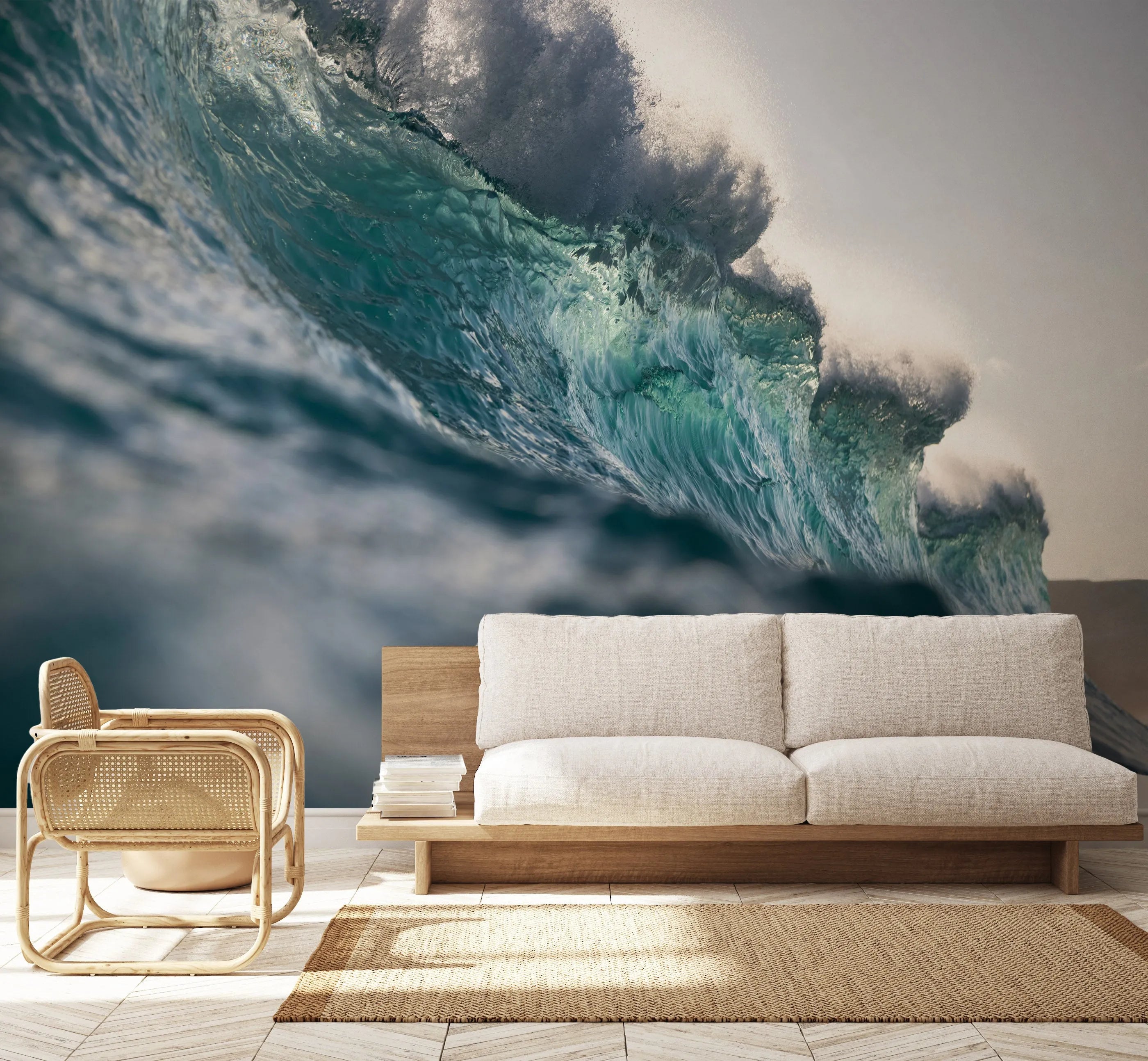 Crest of the Wave Photo Mural Wallpaper from Olive et Oriel where you can shop wallpaper and artworks online