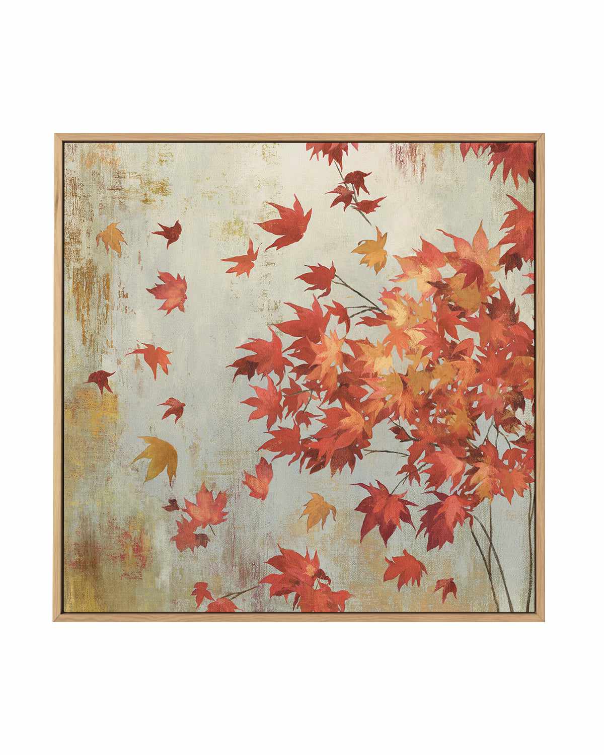 Crimson Foliage | Framed Canvas Art Print