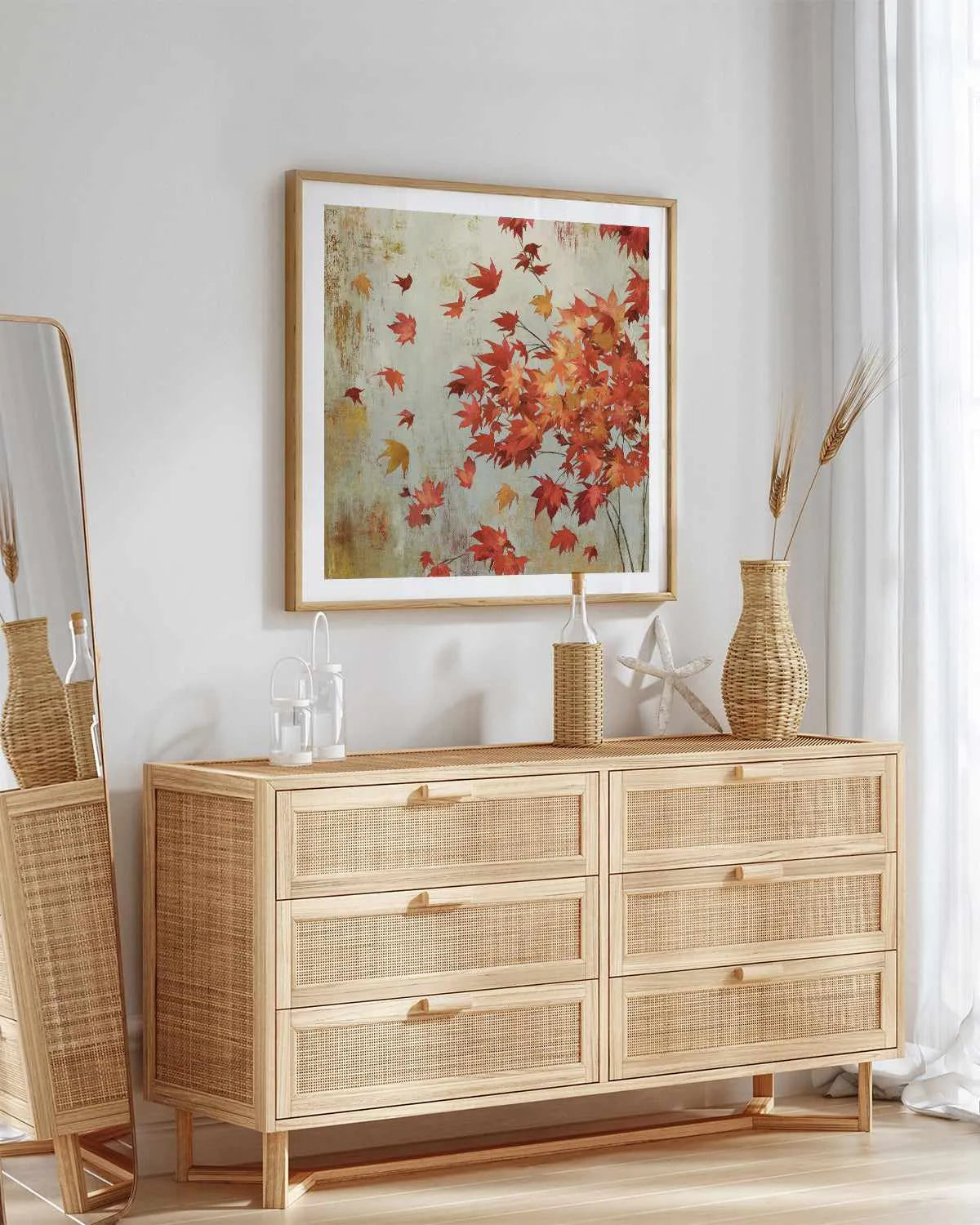 Crimson Foliage Art Print from Olive et Oriel where you can shop wallpaper and artworks online