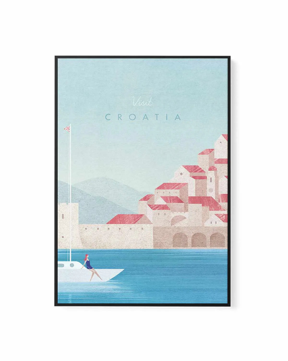 Croatia by Henry Rivers | Framed Canvas Art Print from Olive et Oriel where you can shop wallpaper and artworks online