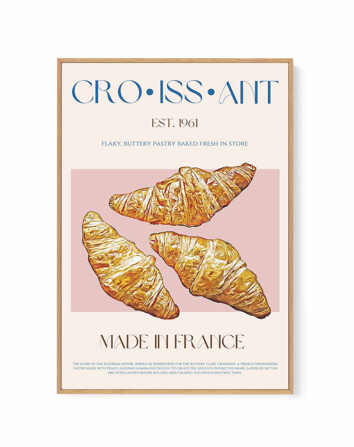 Croissant Print By Nazma Khokbar | Framed Canvas Art Print from Olive et Oriel where you can shop wallpaper and artworks online