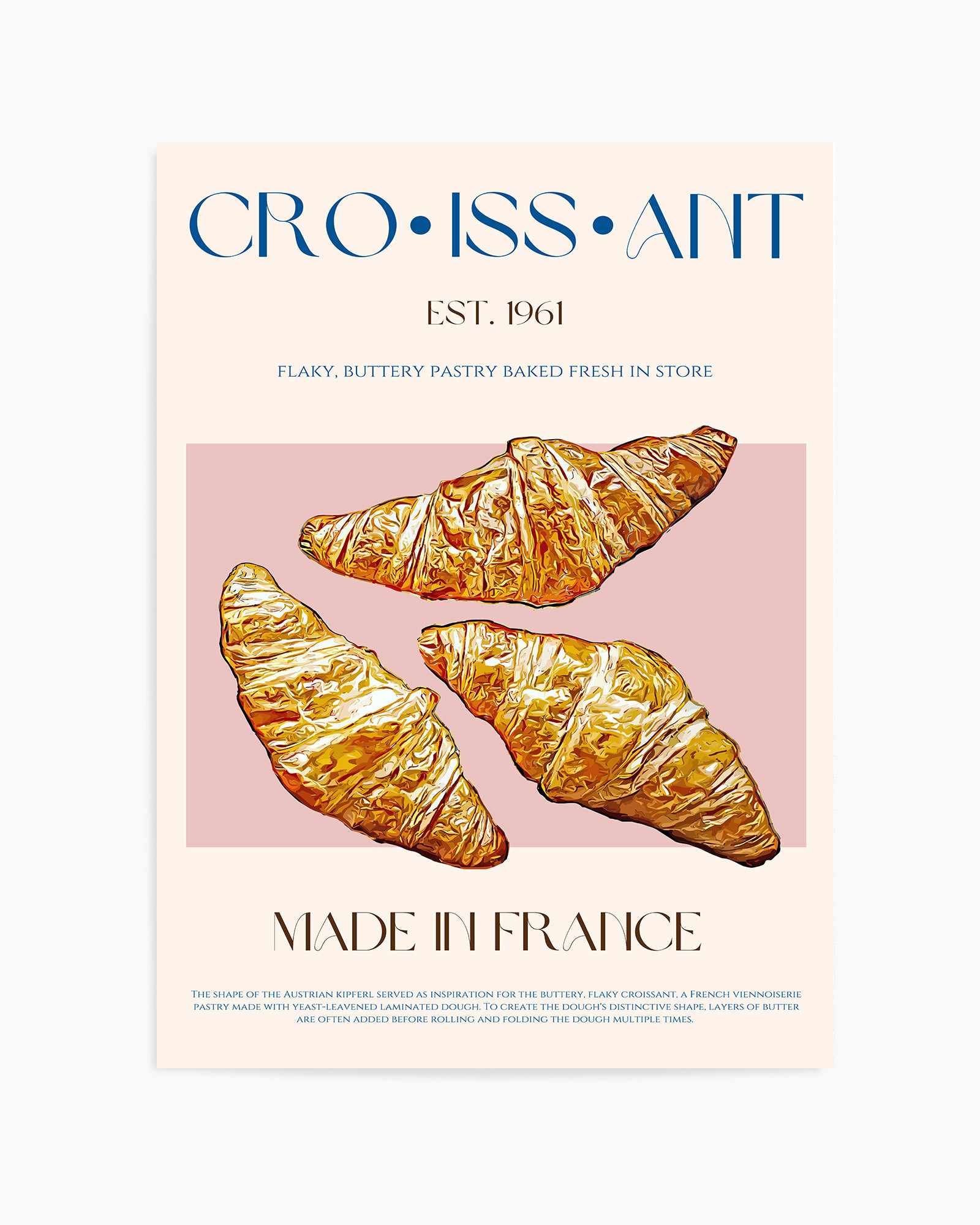 Croissant Print By Nazma Khokbar | Art Print