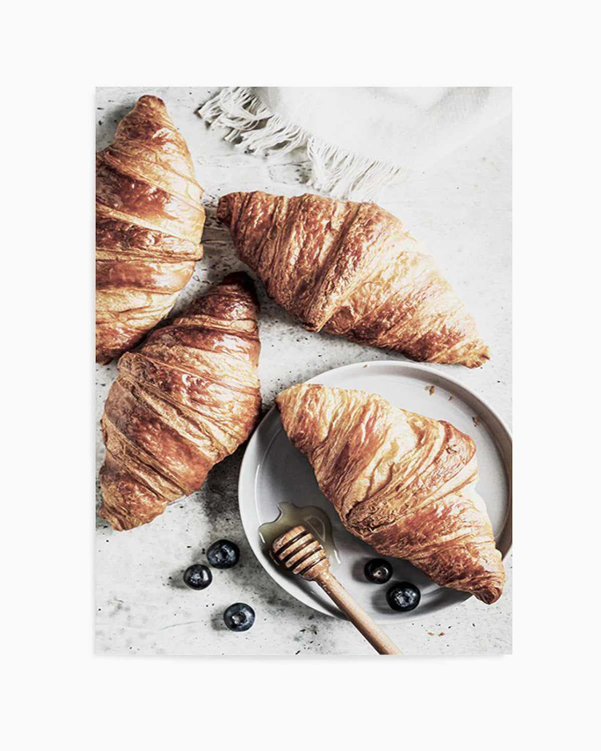 Croissants in Paris Art Print