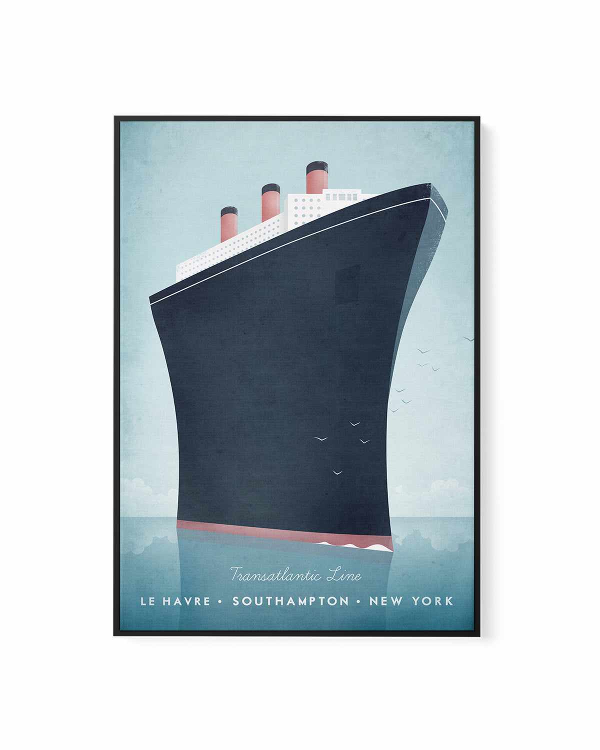 Cruise Ship by Henry Rivers | Framed Canvas Art Print