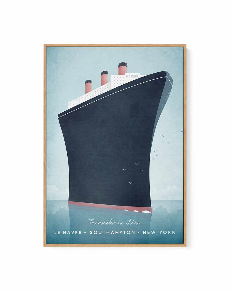 Cruise Ship by Henry Rivers | Framed Canvas Art Print