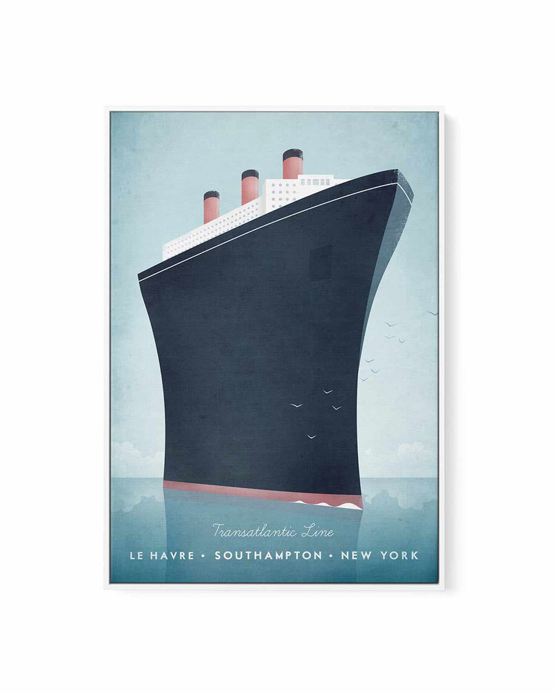 Cruise Ship by Henry Rivers | Framed Canvas Art Print
