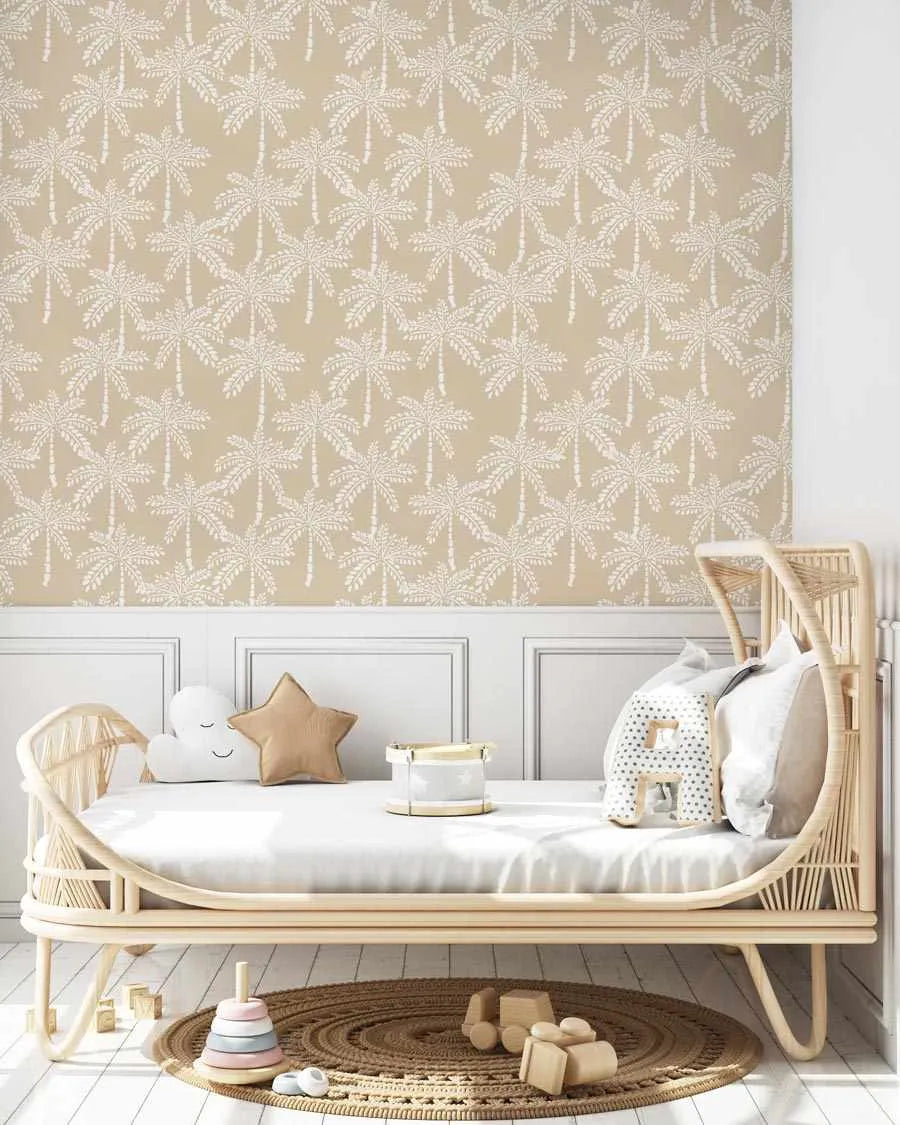 Cruisey Palms in Biscuit Wallpaper-Wallpaper-Buy Kids Removable Wallpaper Online Our Custom Made Children‚àö¬¢‚Äö√á¬®‚Äö√ë¬¢s Wallpapers Are A Fun Way To Decorate And Enhance Boys Bedroom Decor And Girls Bedrooms They Are An Amazing Addition To Your Kids Bedroom Walls Our Collection of Kids Wallpaper Is Sure To Transform Your Kids Rooms Interior Style From Pink Wallpaper To Dinosaur Wallpaper Even Marble Wallpapers For Teen Boys Shop Peel And Stick Wallpaper Online Today With Olive et Oriel