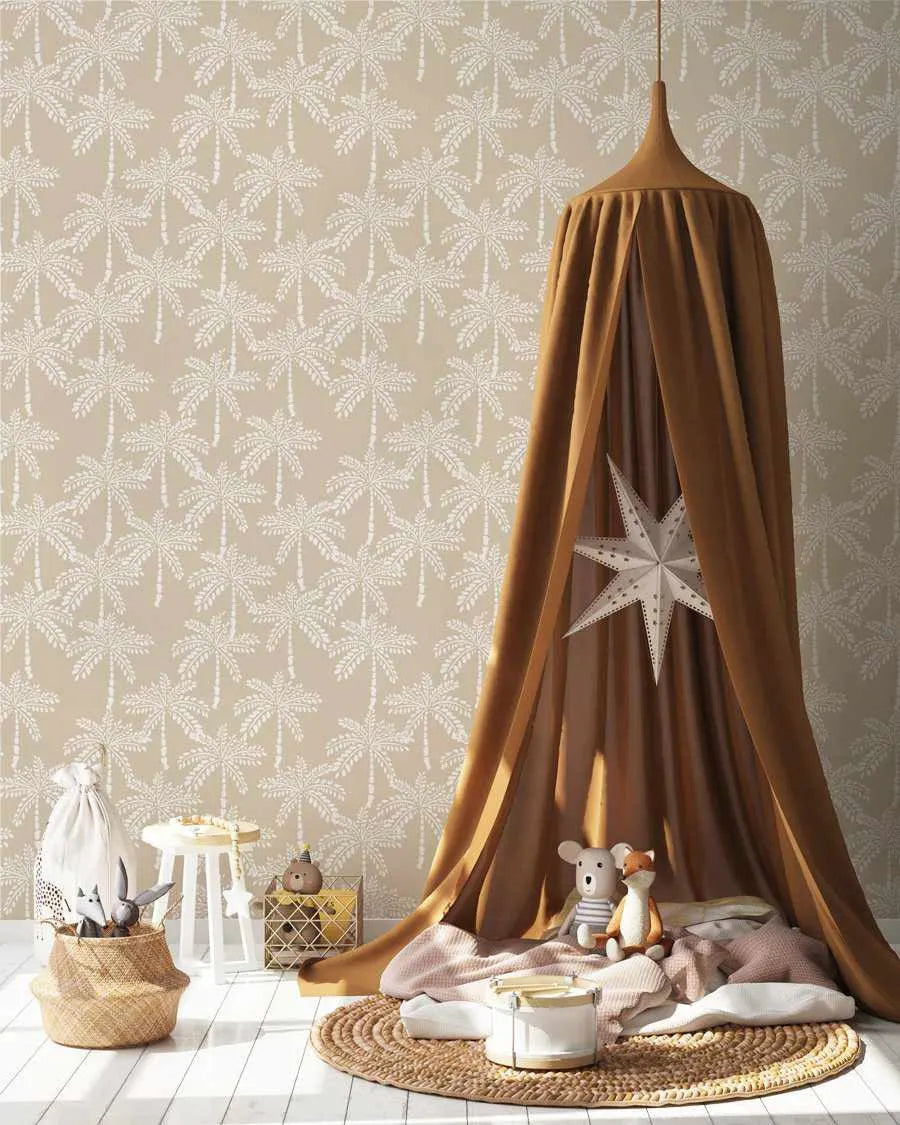 Cruisey Palms in Biscuit Wallpaper-Wallpaper-Buy Kids Removable Wallpaper Online Our Custom Made Children‚àö¬¢‚Äö√á¬®‚Äö√ë¬¢s Wallpapers Are A Fun Way To Decorate And Enhance Boys Bedroom Decor And Girls Bedrooms They Are An Amazing Addition To Your Kids Bedroom Walls Our Collection of Kids Wallpaper Is Sure To Transform Your Kids Rooms Interior Style From Pink Wallpaper To Dinosaur Wallpaper Even Marble Wallpapers For Teen Boys Shop Peel And Stick Wallpaper Online Today With Olive et Oriel