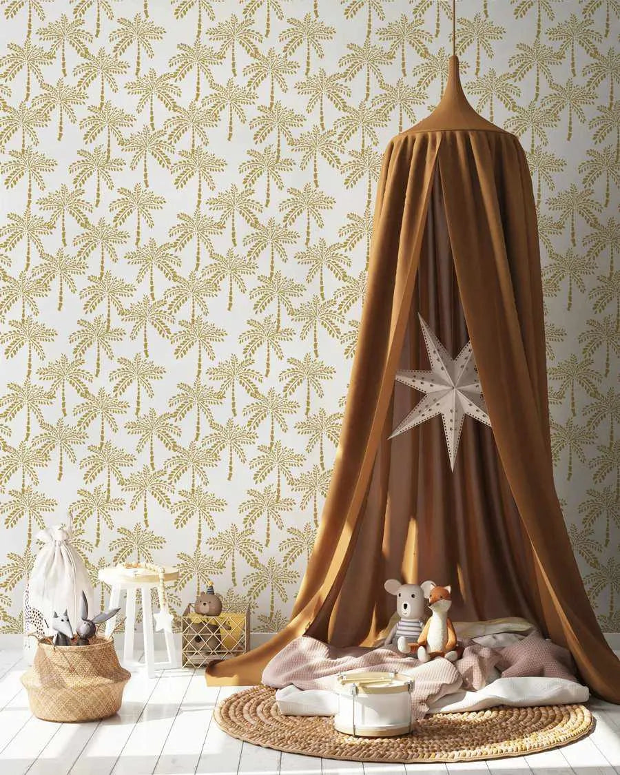 Cruisey Palms in Bronze Wallpaper-Wallpaper-Buy Kids Removable Wallpaper Online Our Custom Made Children‚àö¬¢‚Äö√á¬®‚Äö√ë¬¢s Wallpapers Are A Fun Way To Decorate And Enhance Boys Bedroom Decor And Girls Bedrooms They Are An Amazing Addition To Your Kids Bedroom Walls Our Collection of Kids Wallpaper Is Sure To Transform Your Kids Rooms Interior Style From Pink Wallpaper To Dinosaur Wallpaper Even Marble Wallpapers For Teen Boys Shop Peel And Stick Wallpaper Online Today With Olive et Oriel