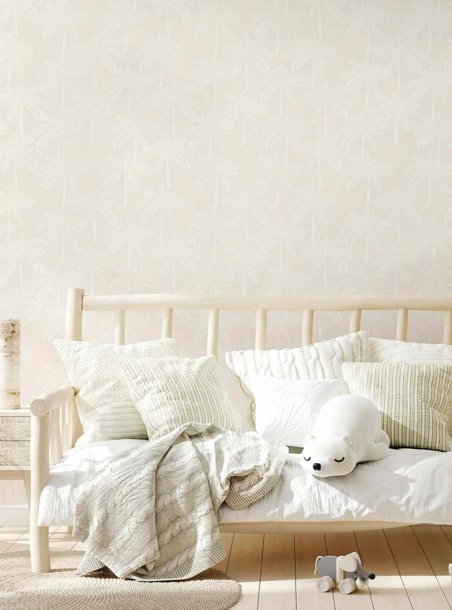 Cruisey Palms in Sand Wallpaper-Wallpaper-Buy Kids Removable Wallpaper Online Our Custom Made Children√¢‚Ç¨‚Ñ¢s Wallpapers Are A Fun Way To Decorate And Enhance Boys Bedroom Decor And Girls Bedrooms They Are An Amazing Addition To Your Kids Bedroom Walls Our Collection of Kids Wallpaper Is Sure To Transform Your Kids Rooms Interior Style From Pink Wallpaper To Dinosaur Wallpaper Even Marble Wallpapers For Teen Boys Shop Peel And Stick Wallpaper Online Today With Olive et Oriel