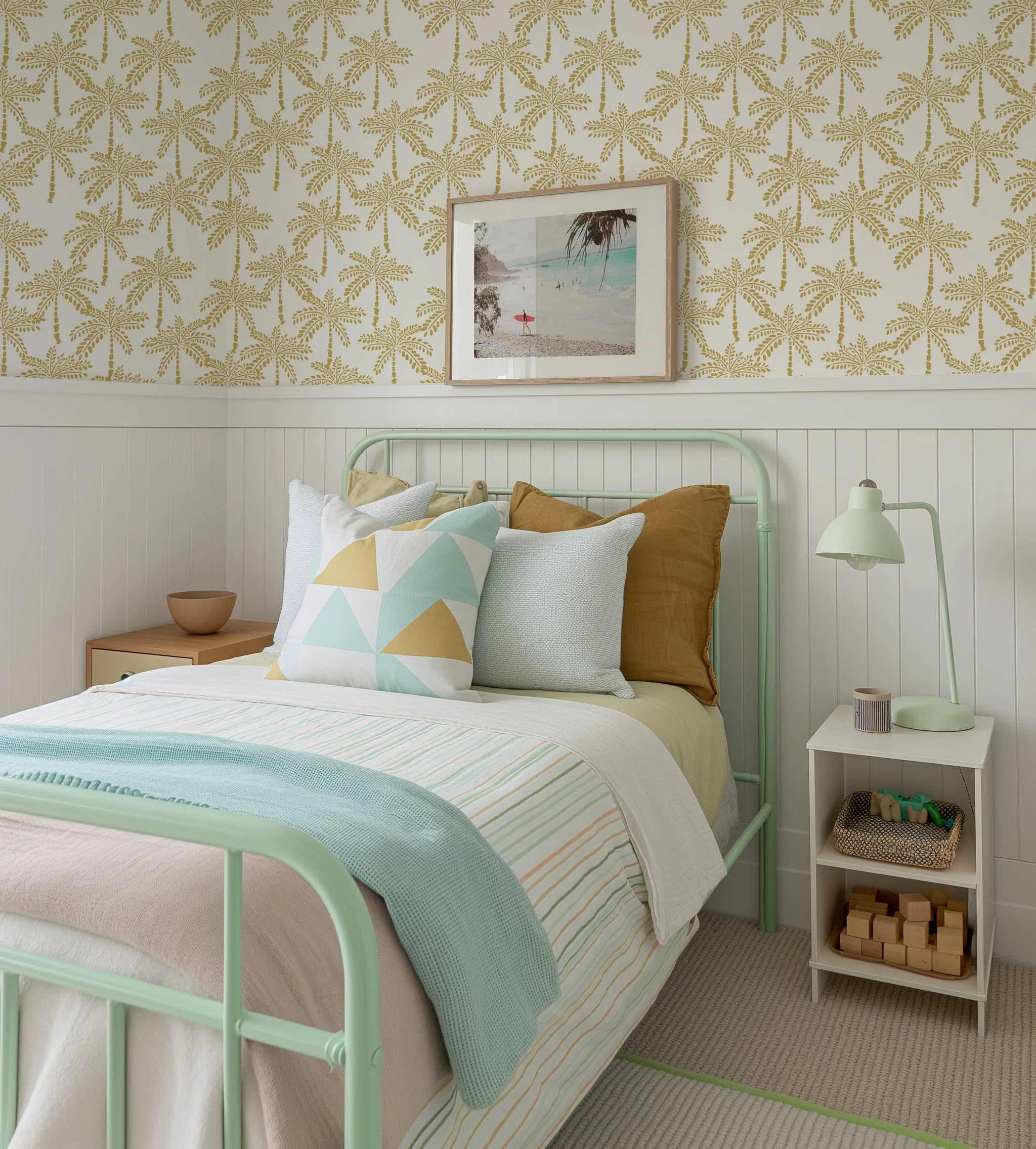 Cruisey Palms in Bronze Wallpaper from Olive et Oriel where you can shop wallpaper and artworks online