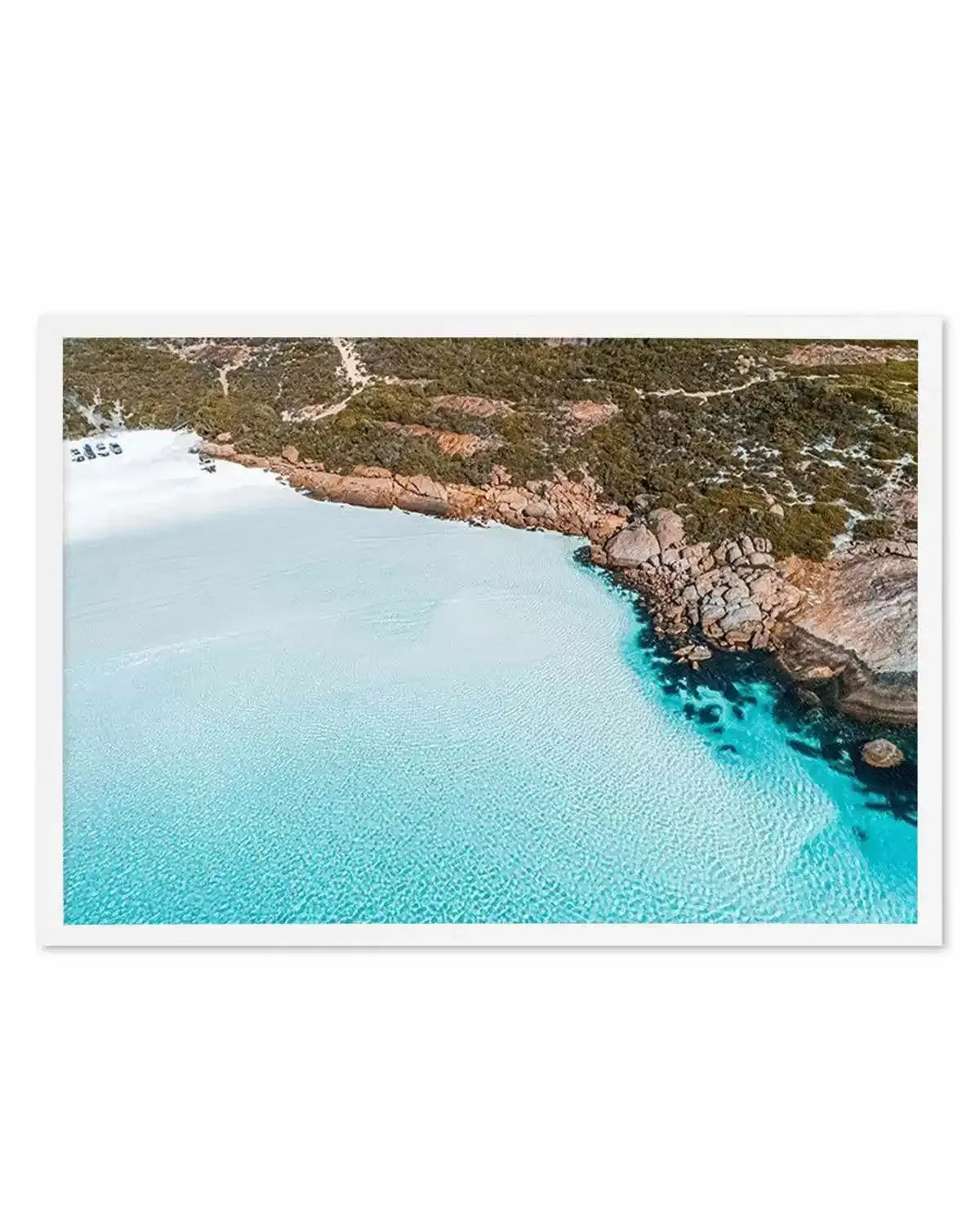 Crystal Waters Wharton Beach | Aerial Photo Wall Art Print from Olive et Oriel where you can shop wallpaper and artworks online