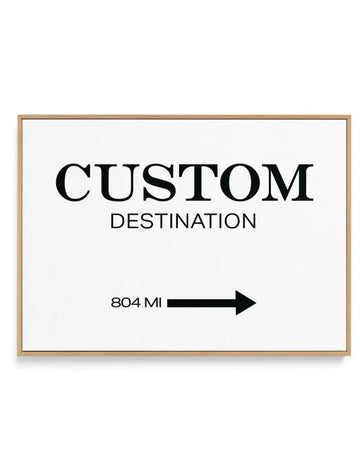 Custom Destination Poster | Personalise Me! | Framed Canvas-Shop Greece Wall Art Prints Online with Olive et Oriel - Our collection of Greek Islands art prints offer unique wall art including blue domes of Santorini in Oia, mediterranean sea prints and incredible posters from Milos and other Greece landscape photography - this collection will add mediterranean blue to your home, perfect for updating the walls in coastal, beach house style. There is Greece art on canvas and extra large wall art w