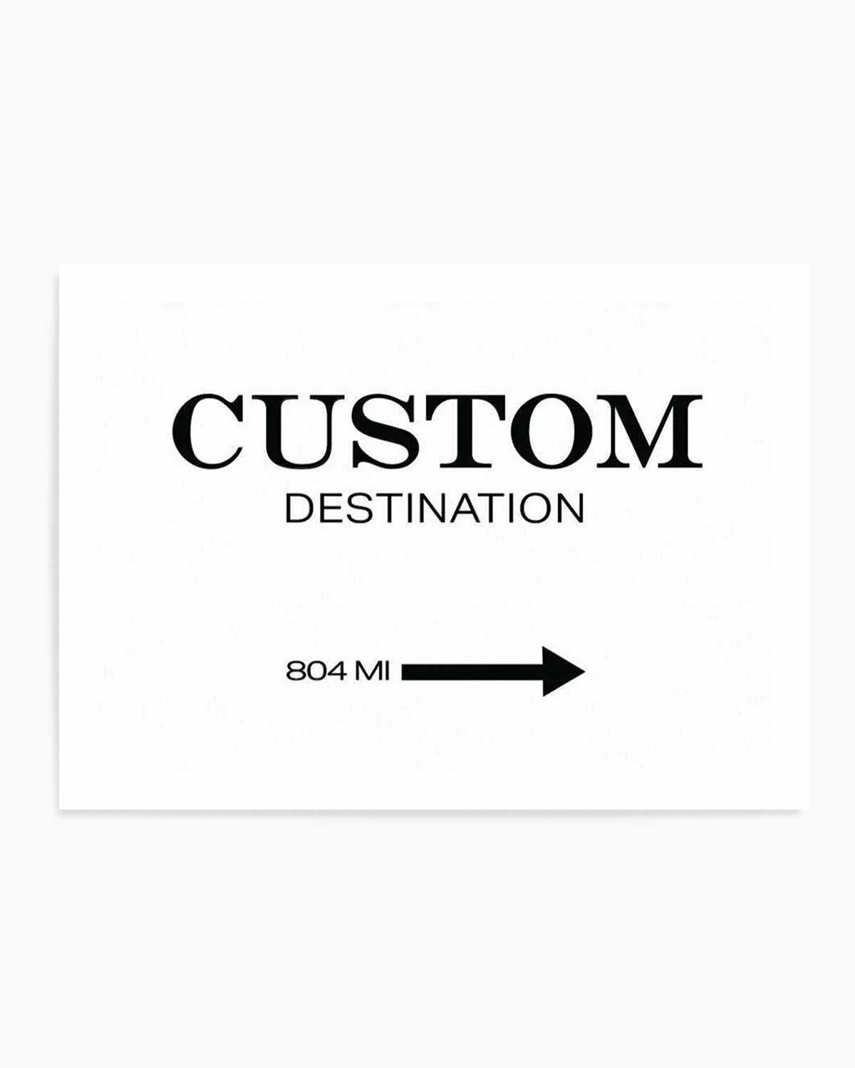 Custom Destination Poster | Personalise Me! Art Print