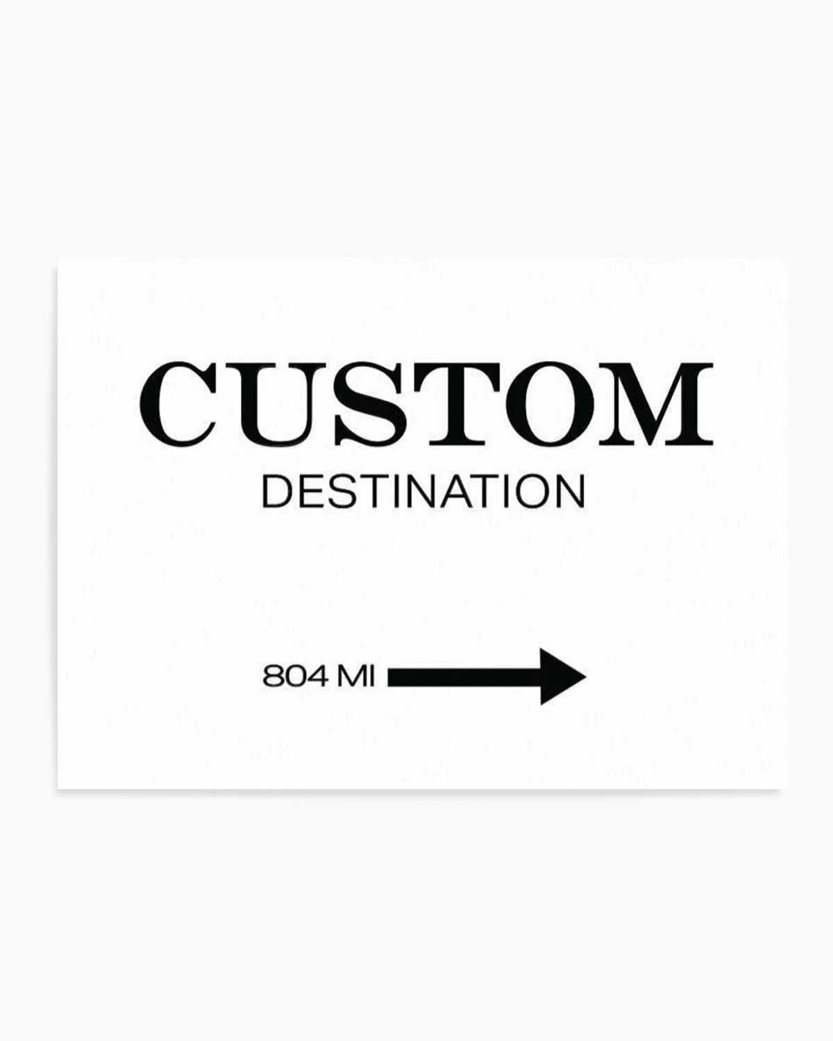 Custom Destination Poster | Personalise Me! Art Print