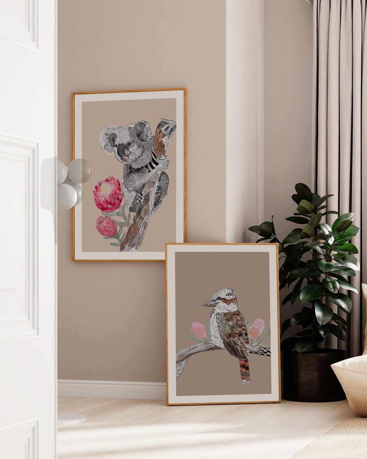 Cutie Koala Beige by Maku Fenaroli | Art Print