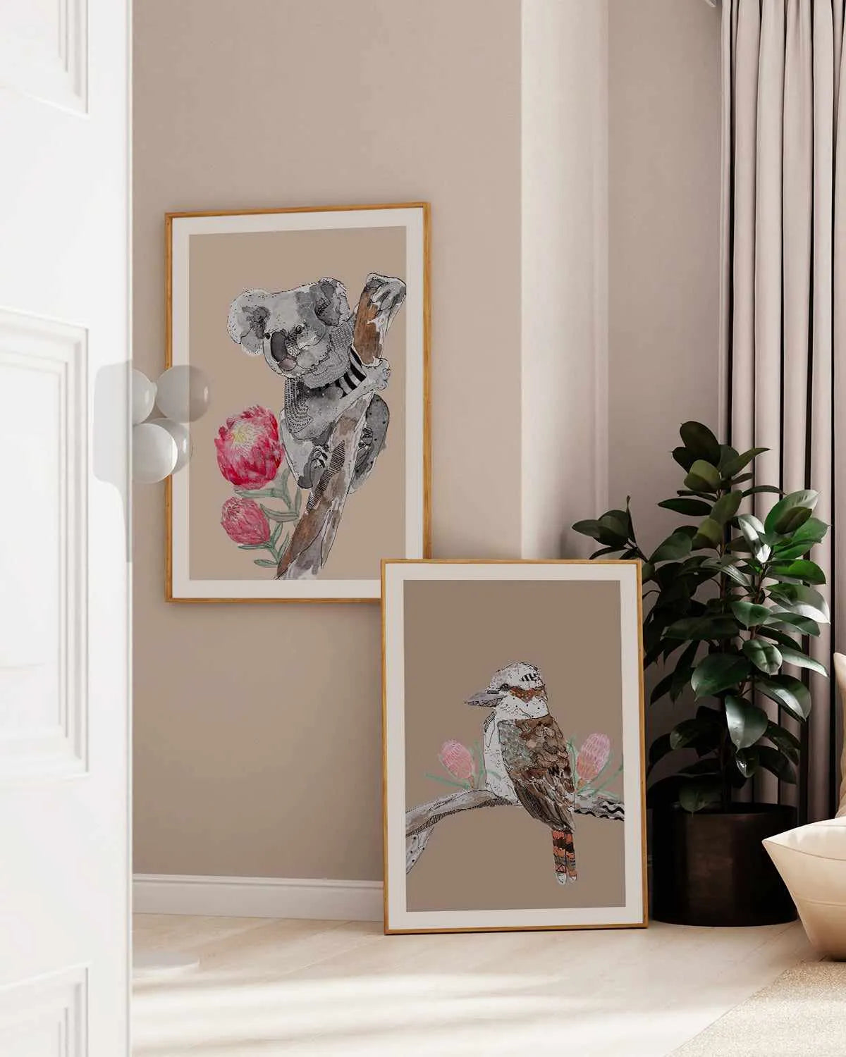 Cutie Koala Beige by Maku Fenaroli | Art Print from Olive et Oriel where you can shop wallpaper and artworks online