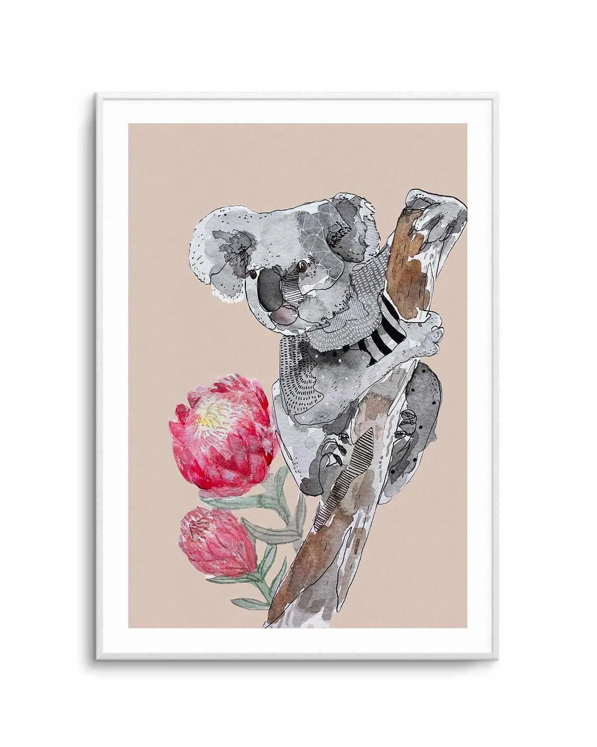 Cutie Koala Beige by Maku Fenaroli | Art Print from Olive et Oriel where you can shop wallpaper and artworks online