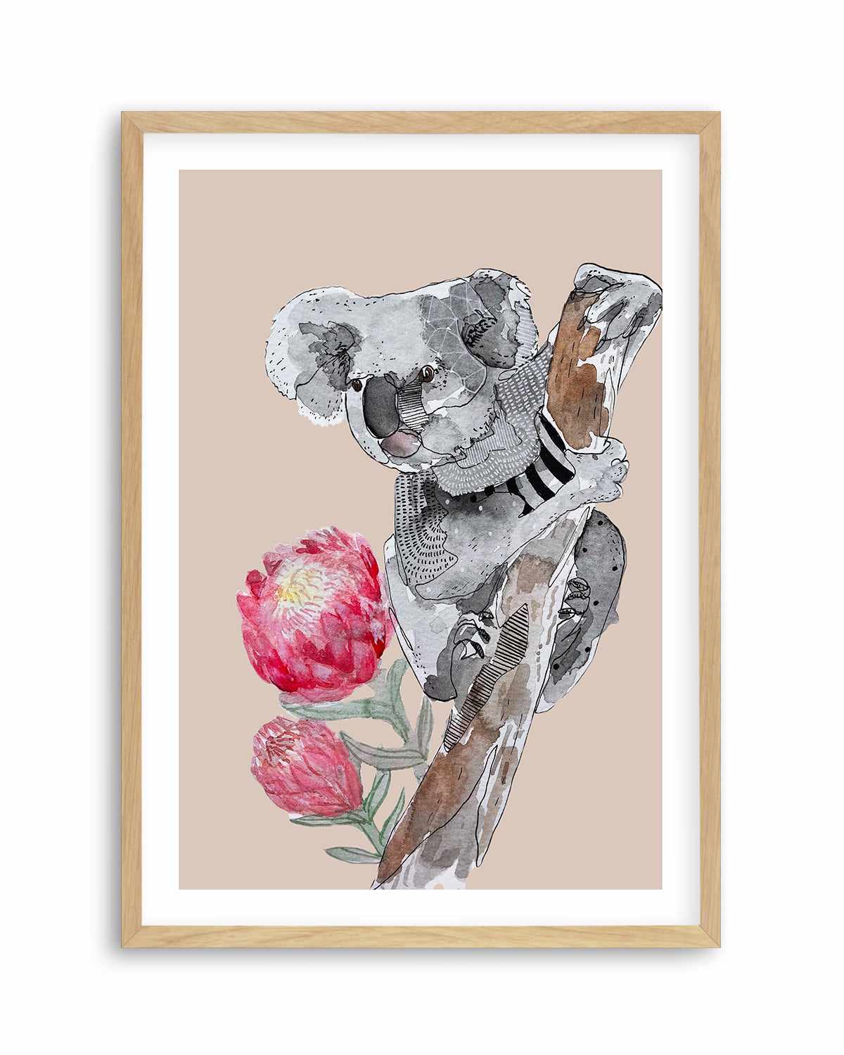 Cutie Koala Beige by Maku Fenaroli | Art Print