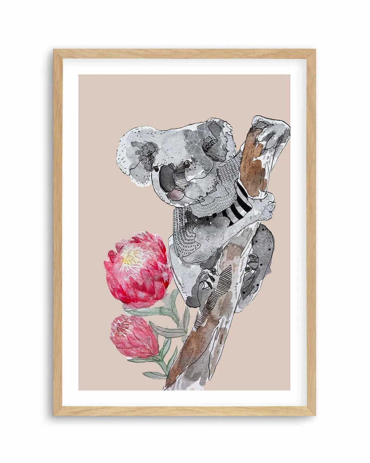 Cutie Koala Beige by Maku Fenaroli | Art Print from Olive et Oriel where you can shop wallpaper and artworks online