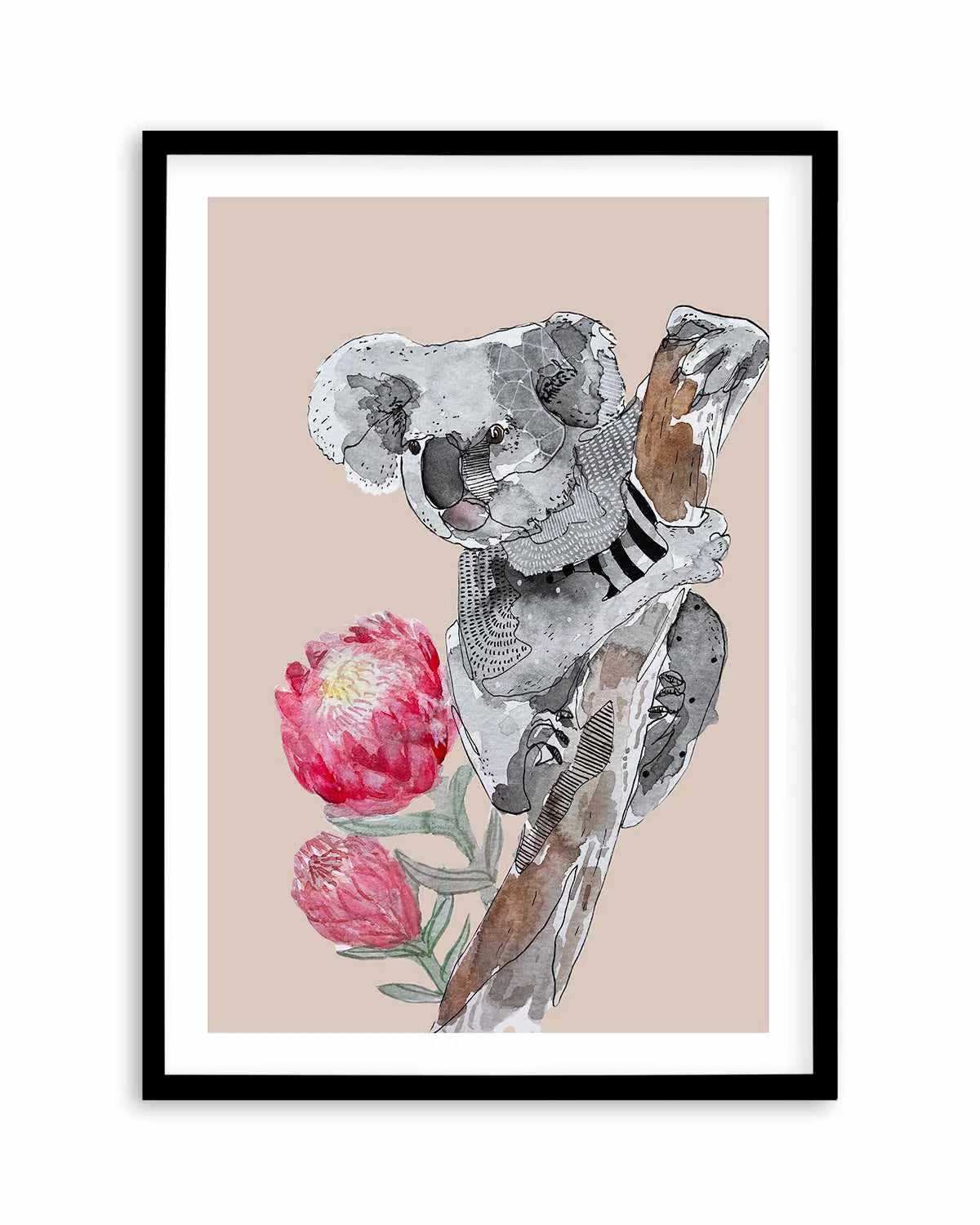 Cutie Koala Beige by Maku Fenaroli | Art Print from Olive et Oriel where you can shop wallpaper and artworks online