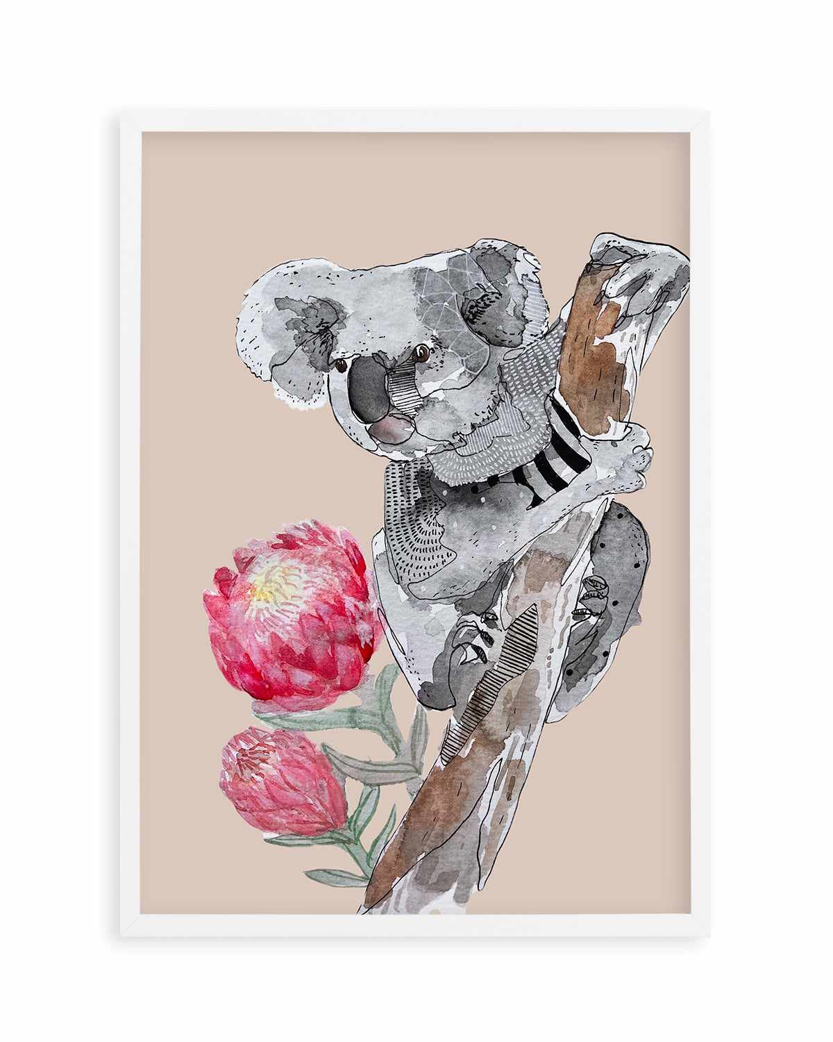 Cutie Koala Beige by Maku Fenaroli | Art Print