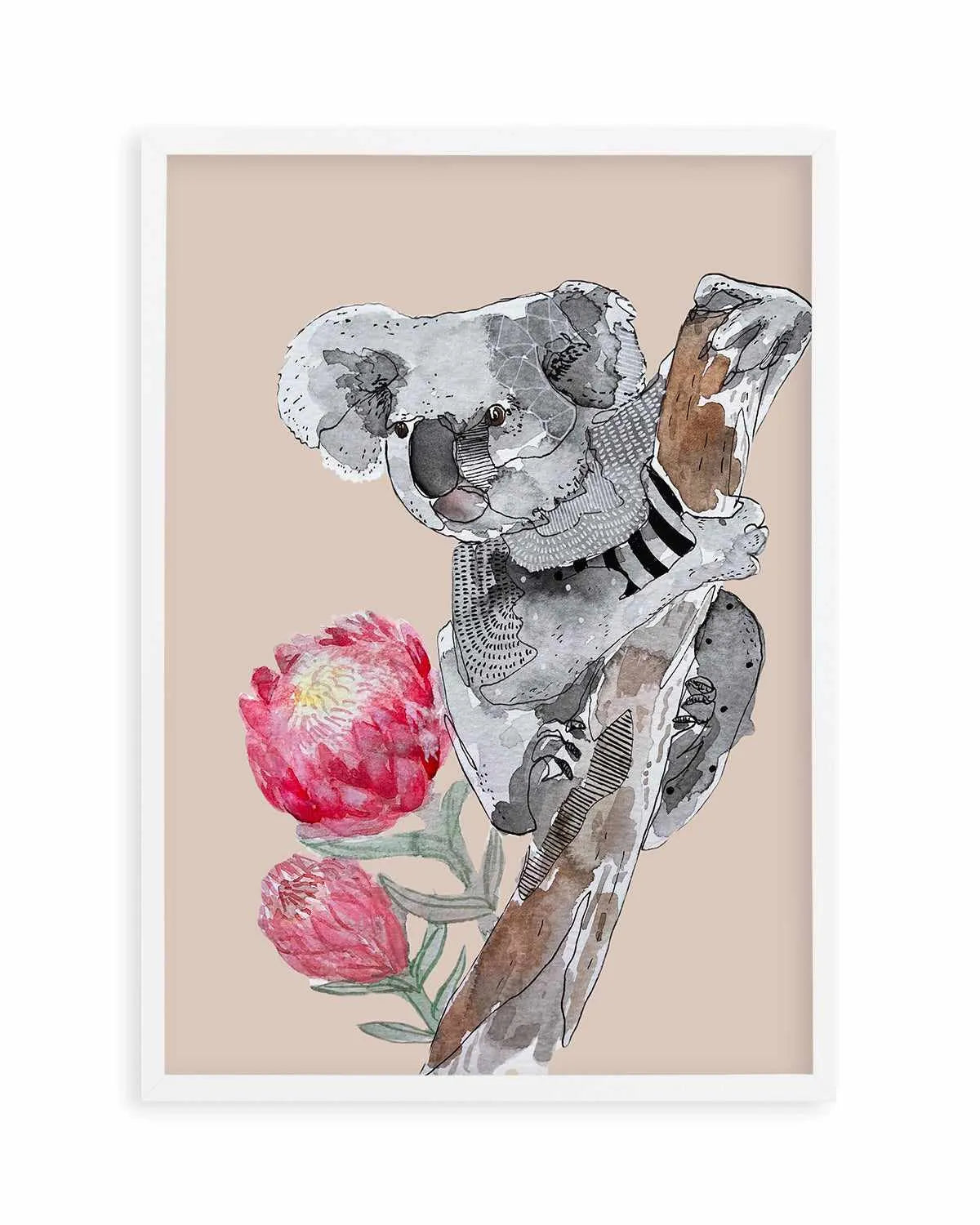 Cutie Koala Beige by Maku Fenaroli | Art Print from Olive et Oriel where you can shop wallpaper and artworks online