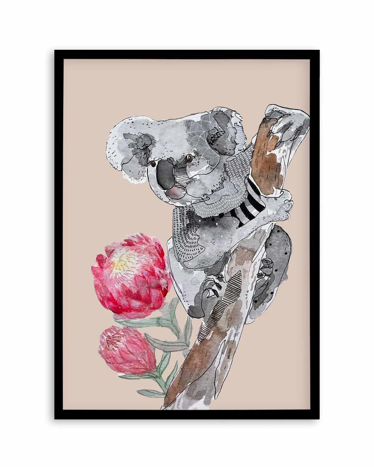 Cutie Koala Beige by Maku Fenaroli | Art Print from Olive et Oriel where you can shop wallpaper and artworks online