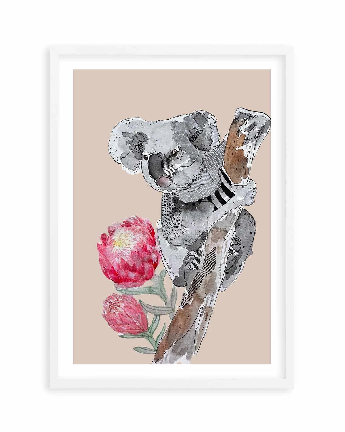 Cutie Koala Beige by Maku Fenaroli | Art Print from Olive et Oriel where you can shop wallpaper and artworks online