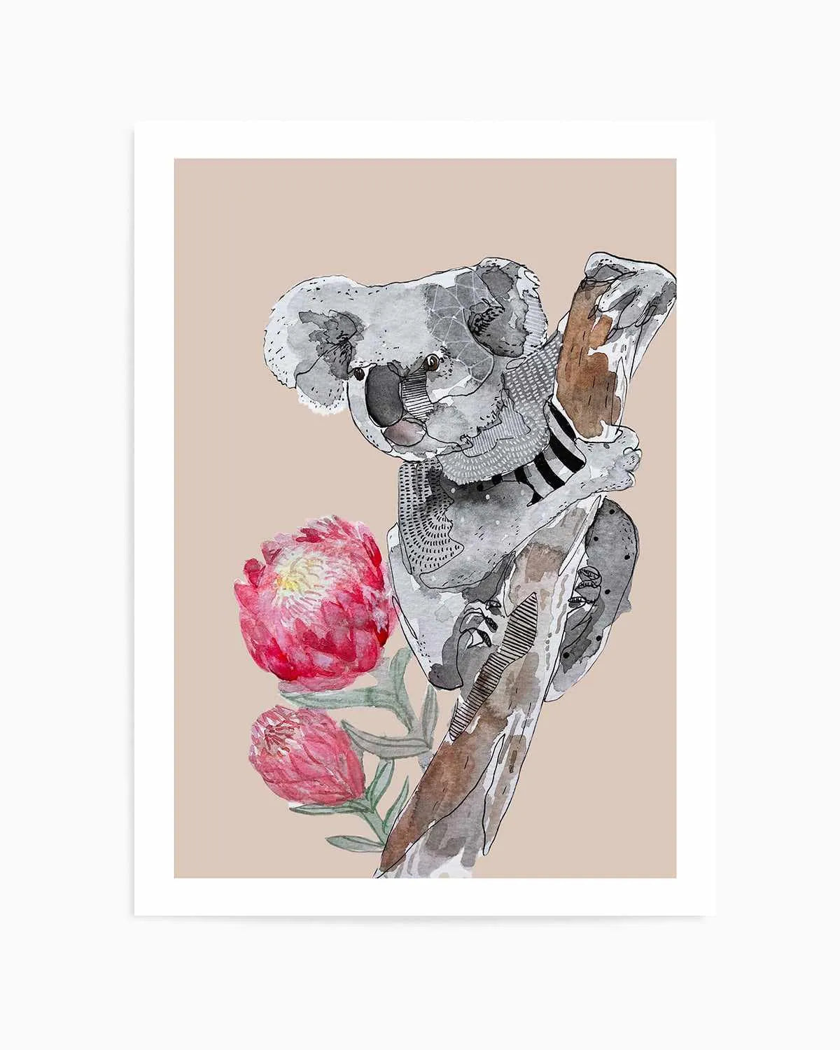Cutie Koala Beige by Maku Fenaroli | Art Print from Olive et Oriel where you can shop wallpaper and artworks online