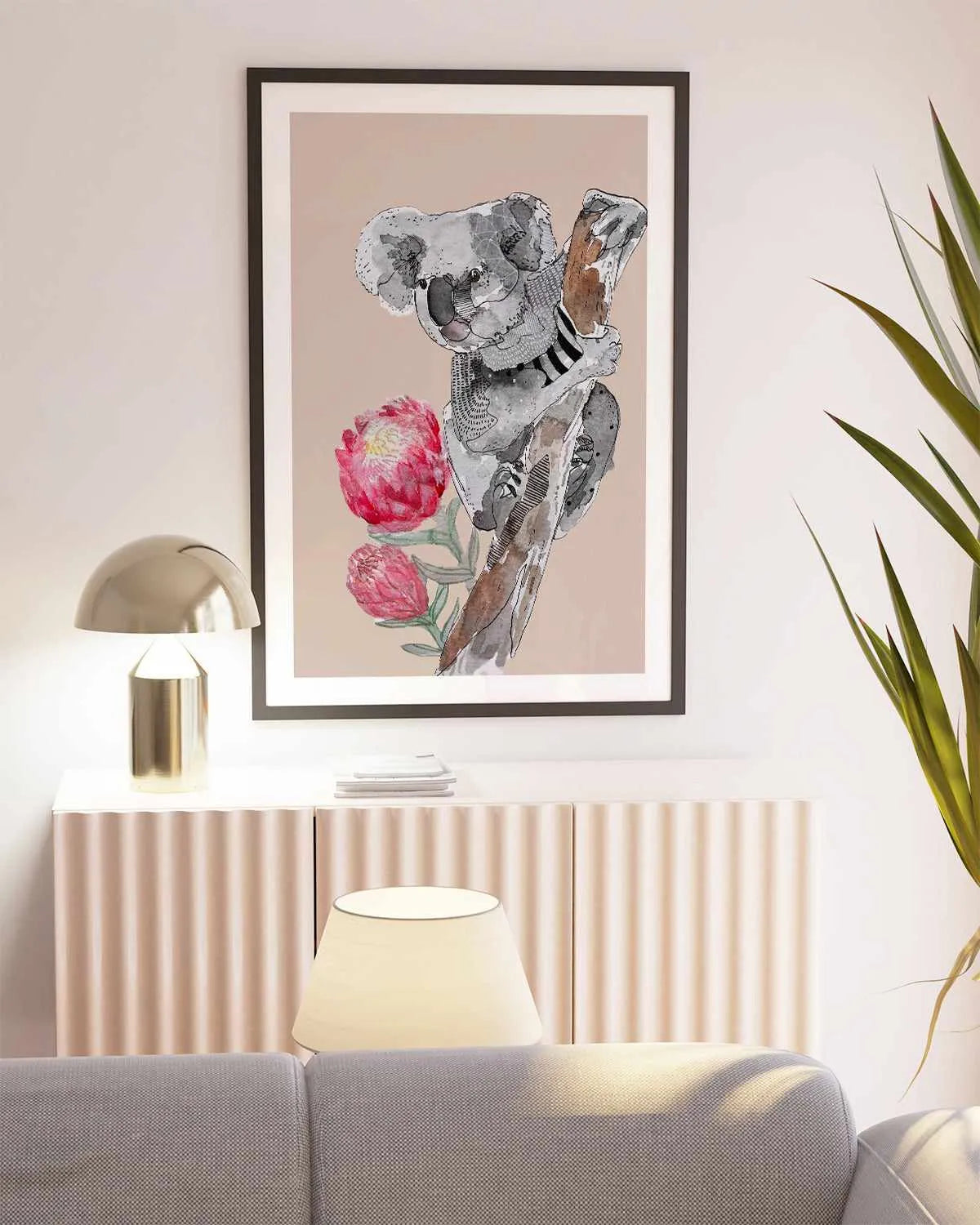 Cutie Koala Beige by Maku Fenaroli | Art Print from Olive et Oriel where you can shop wallpaper and artworks online