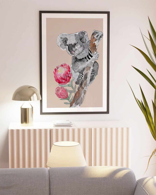 Cutie Koala Beige by Maku Fenaroli Art Print