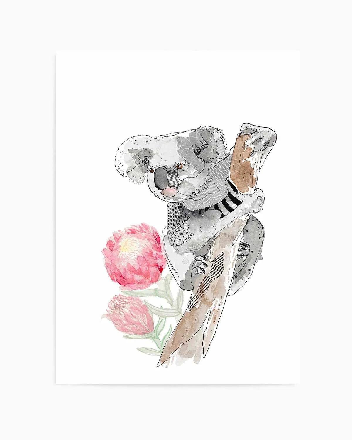 Cutie Koala by Maku Fenaroli | Art Print from Olive et Oriel where you can shop wallpaper and artworks online