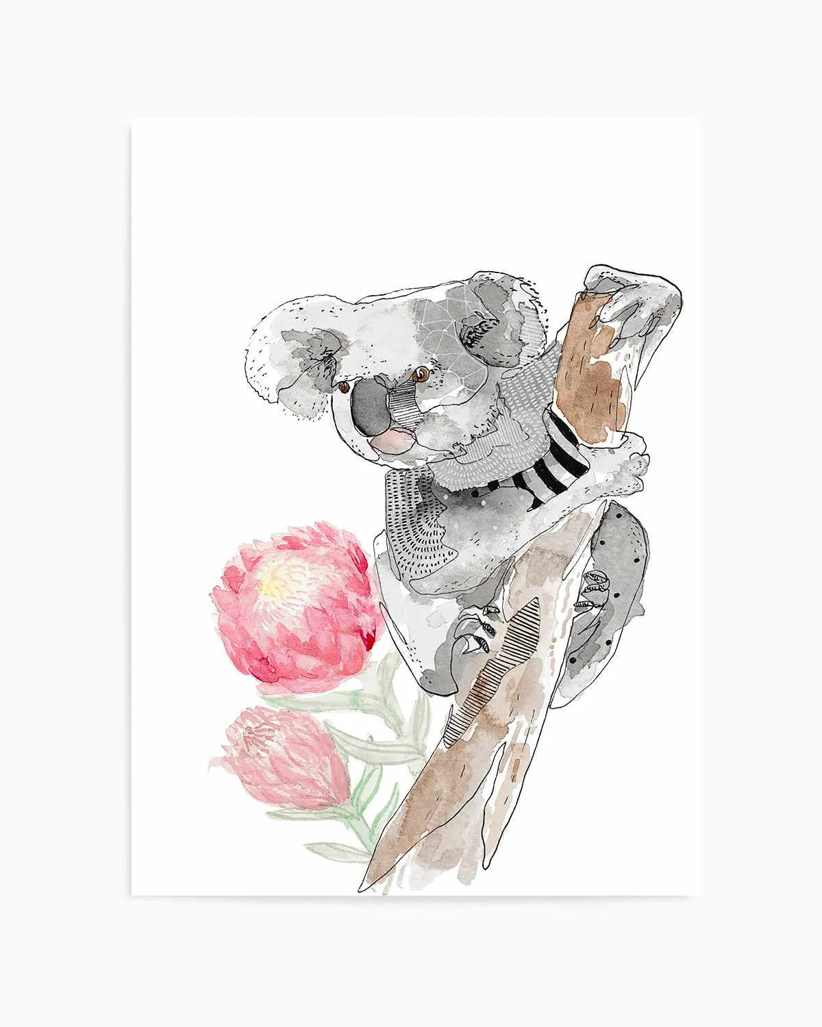 Cutie Koala by Maku Fenaroli | Art Print from Olive et Oriel where you can shop wallpaper and artworks online