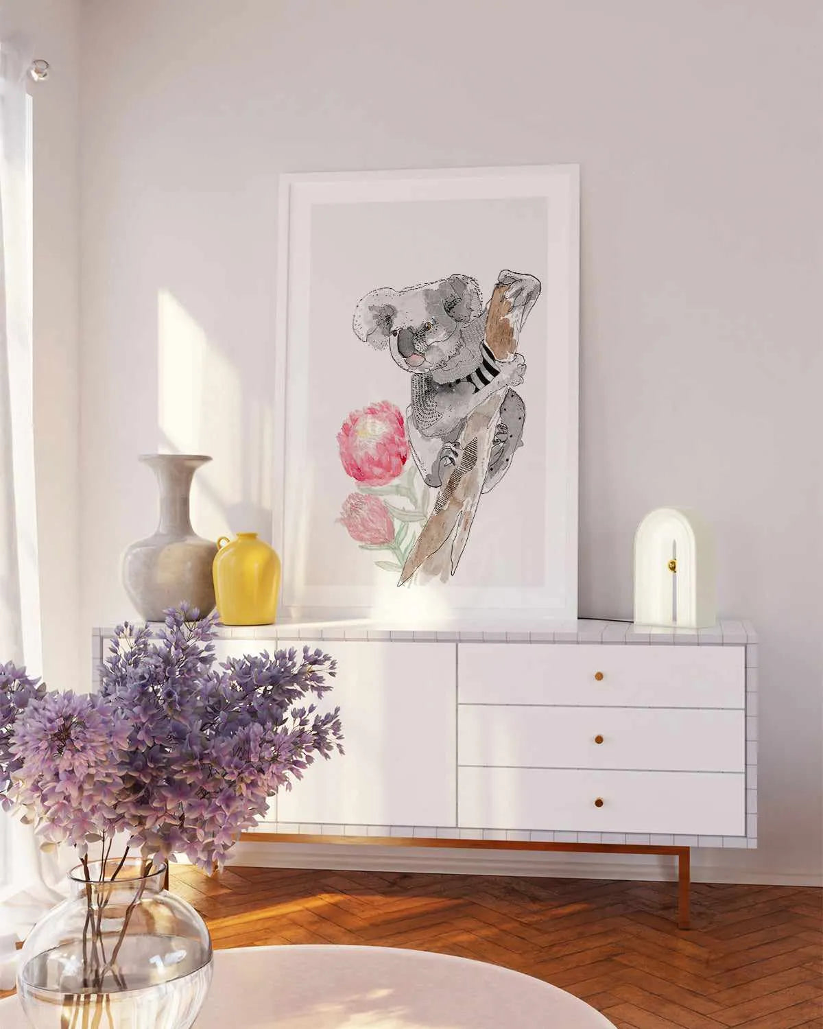 Cutie Koala by Maku Fenaroli | Art Print from Olive et Oriel where you can shop wallpaper and artworks online