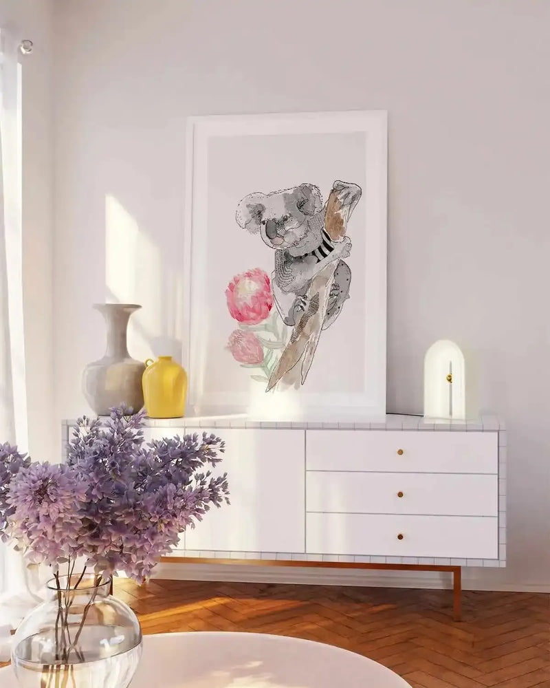 Cutie Koala by Maku Fenaroli | Art Print from Olive et Oriel where you can shop wallpaper and artworks online