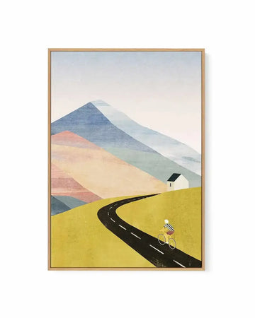 Cycling Home by Henry Rivers | Framed Canvas Art Print from Olive et Oriel where you can shop wallpaper and artworks online