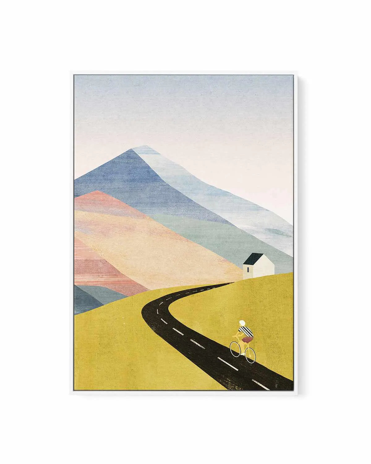 Cycling Home by Henry Rivers | Framed Canvas Art Print from Olive et Oriel where you can shop wallpaper and artworks online