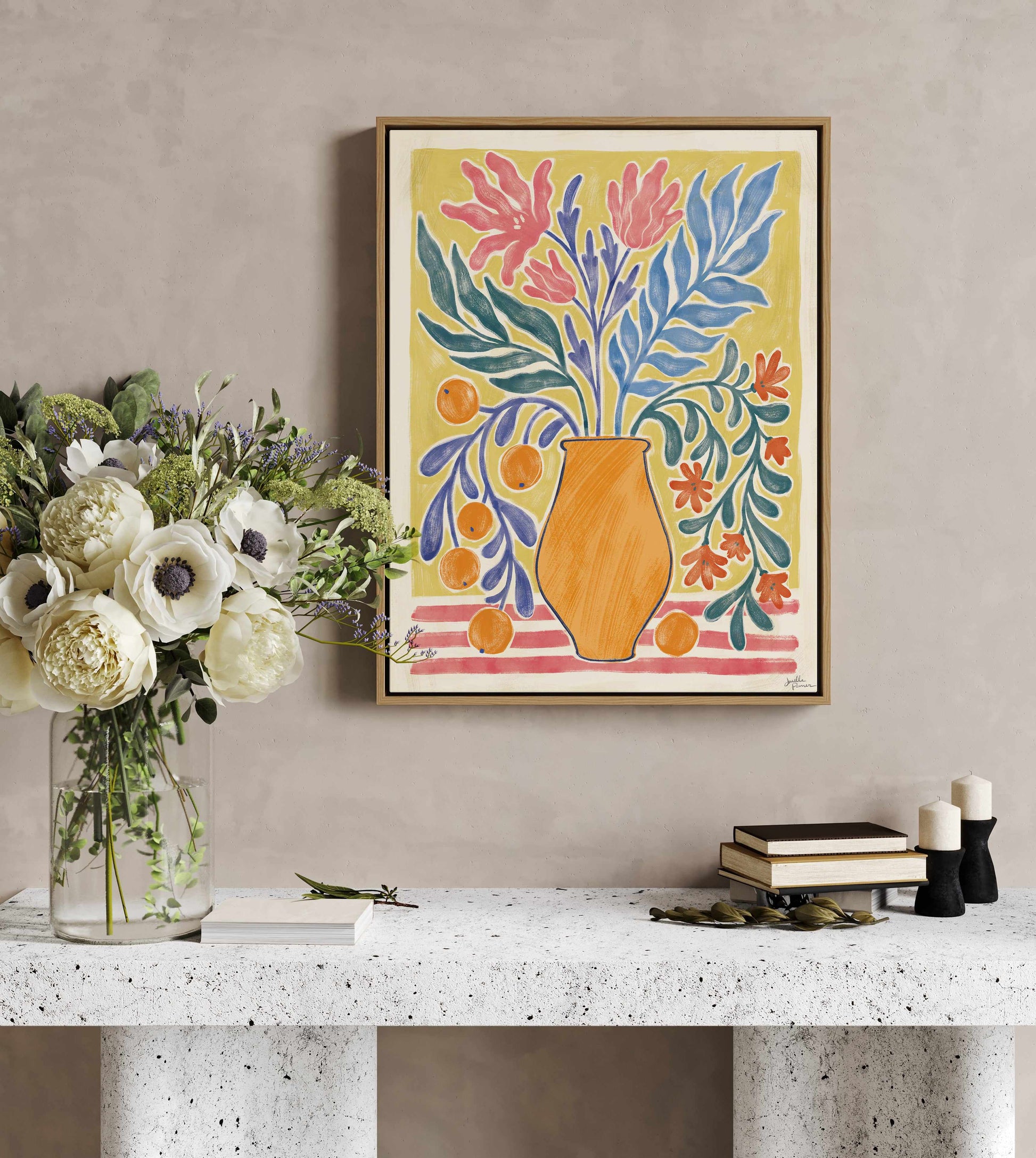 Cyprus Still Life V | Framed Canvas Art Print from Olive et Oriel where you can shop wallpaper and artworks online