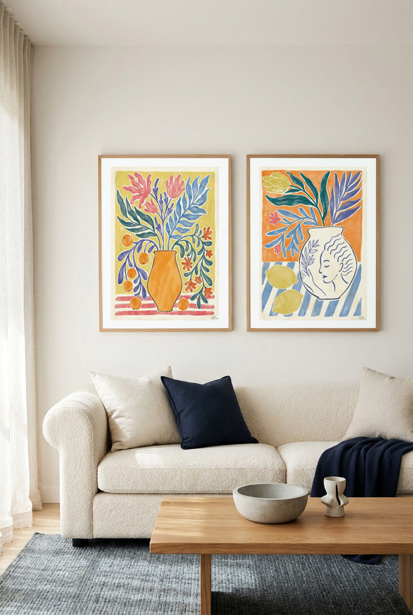 Cyprus Still Life V & Cyprus IV Art Print Set of 2 | Matching Wall Art