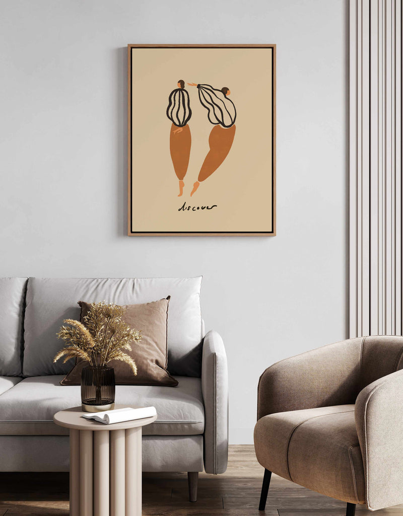 D by Arty Guava | Framed Canvas Art Print