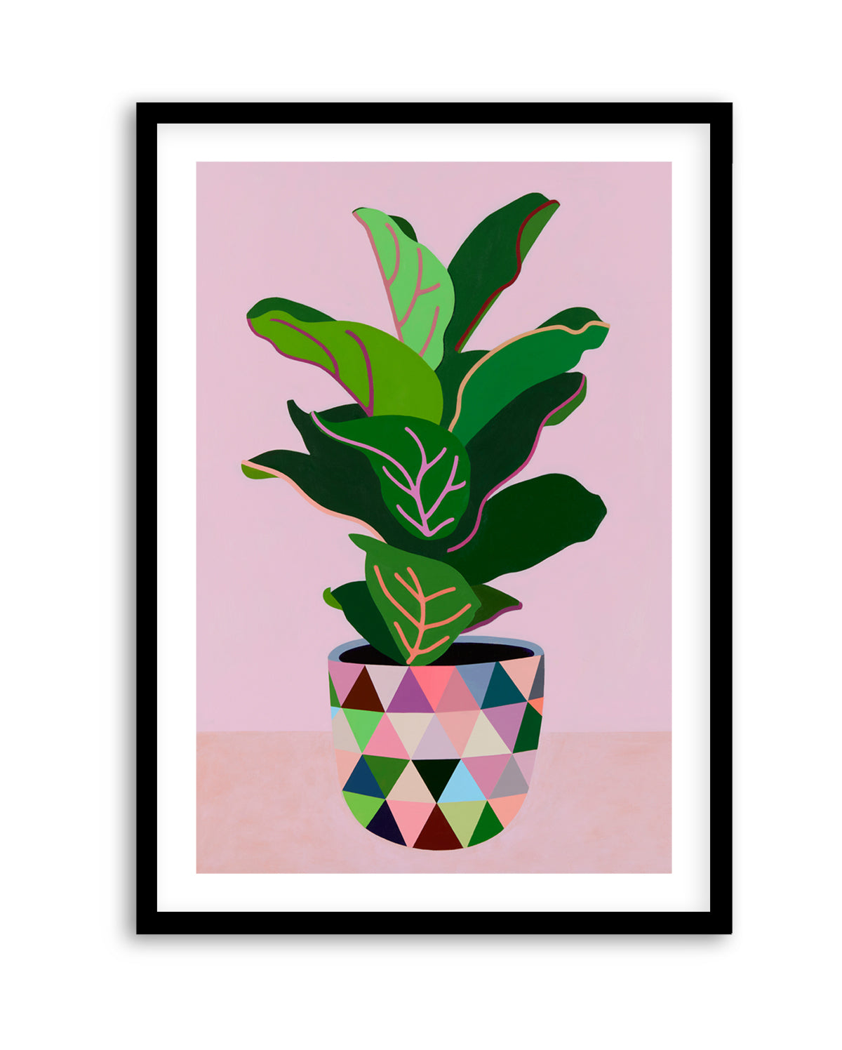 Plant with Pink Vase by Naomi Taitz Duffy | Art Print