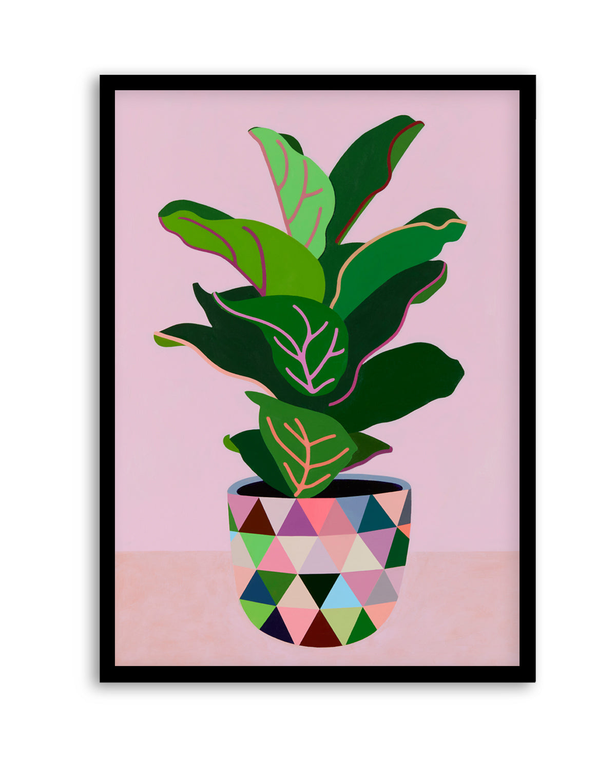 Plant with Pink Vase by Naomi Taitz Duffy | Art Print