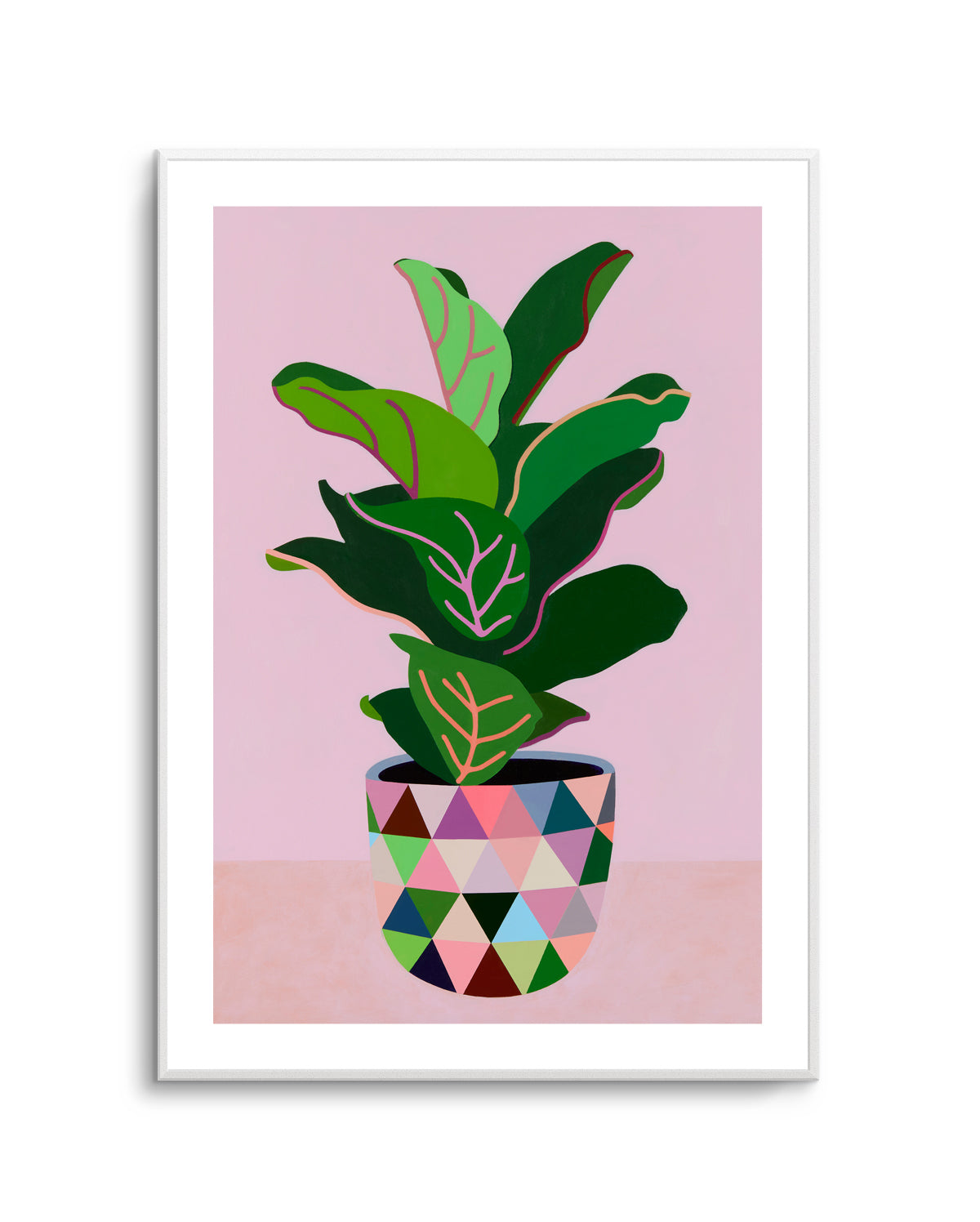 Plant with Pink Vase by Naomi Taitz Duffy | Art Print
